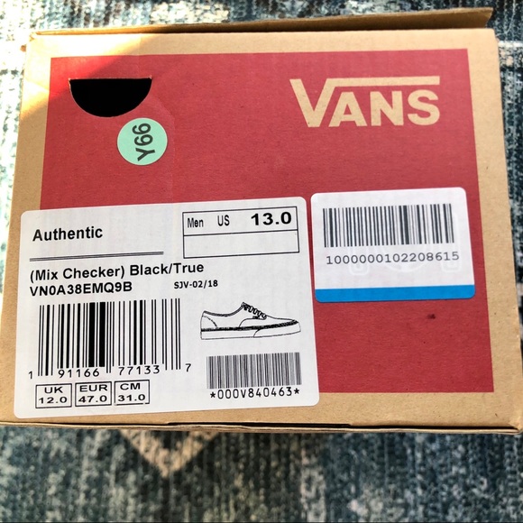 Vans Authentic Mix Checker Sneakers Black/White - Picture 13 of 13